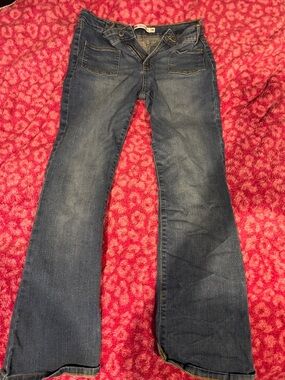 Levi’s Dark Blue regular rise Flared Jeans 16 youth